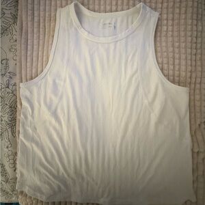 Jockey Off-White Ribbed Tank Top